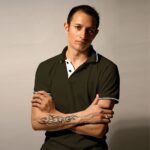 Ruffty Double Tipping Polo T-Shirt - Military Green with White