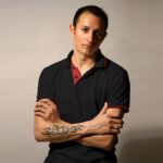 Ruffty Double Tipping Polo T-Shirt - Black with Red