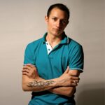 Ruffty Double Tipping Polo T-Shirt - Electric Blue with White