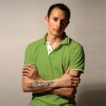 Ruffty Double Tipping Polo T-Shirt - Apple green with White