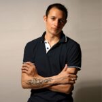 Ruffty Double Tipping Polo T-Shirt - Navy Blue with White